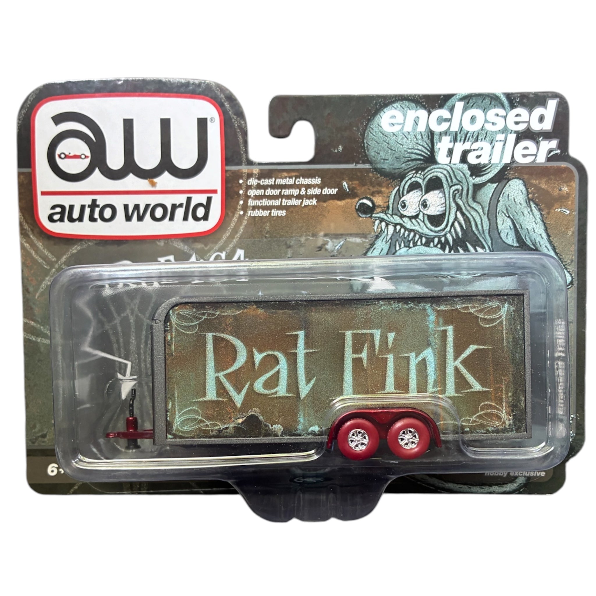 CHASE CAR Rat Fink Enclosed Trailer – Auto World 1:64 Hobby Exclusive AWSP119-CHASE