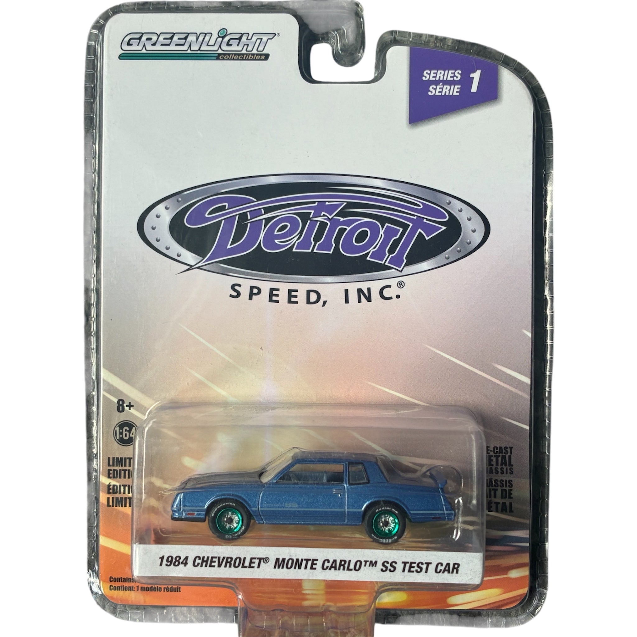 CHASE CAR GreenLight Detroit Speed Inc. 1:64 1984 Chevrolet Monte Carlo SS Test Car GL39040-B-CHASE