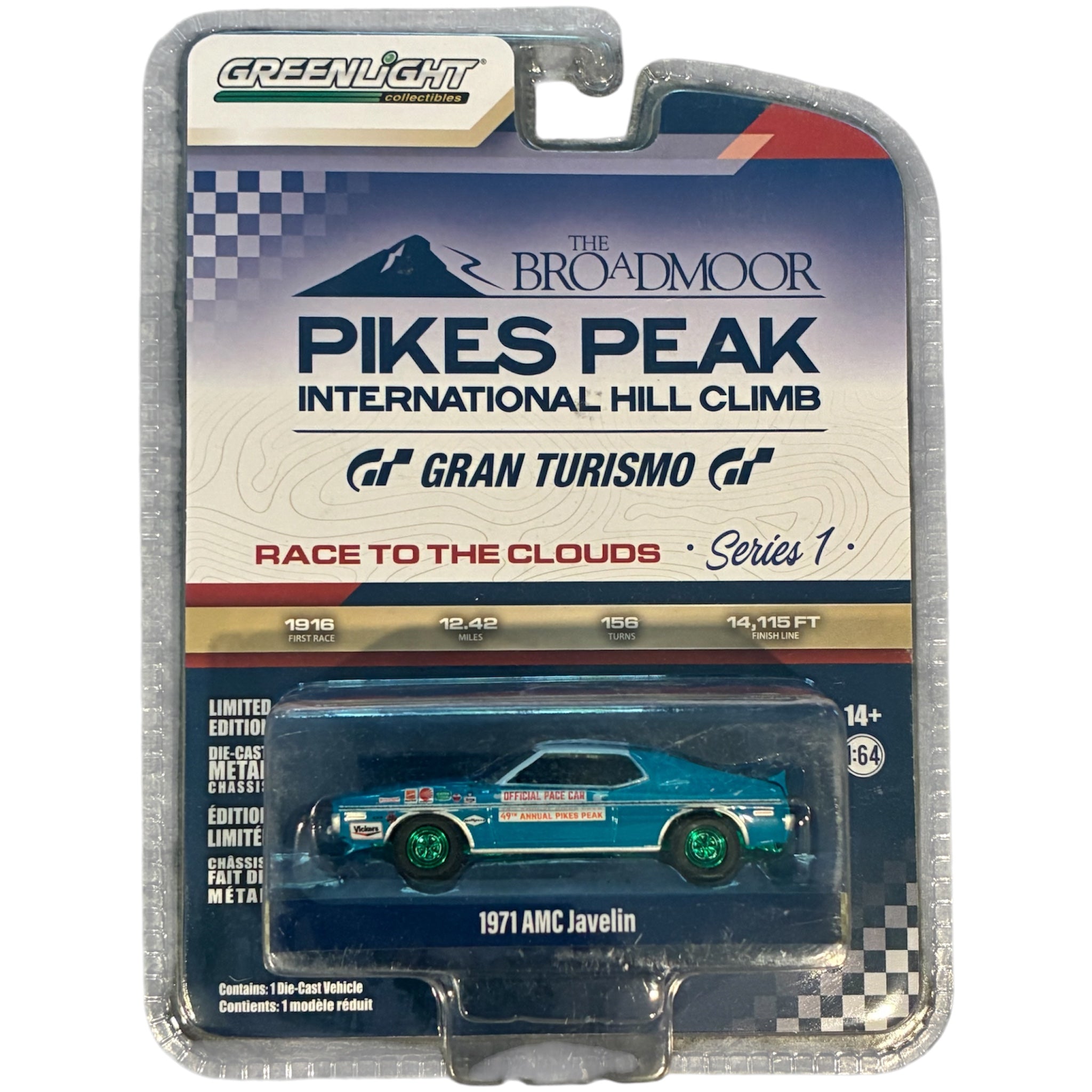CHASE CAR – AMC Javelin 1971 Broadmoor Pikes Peak 1:64 – GreenLight GL13330-C-CHASE