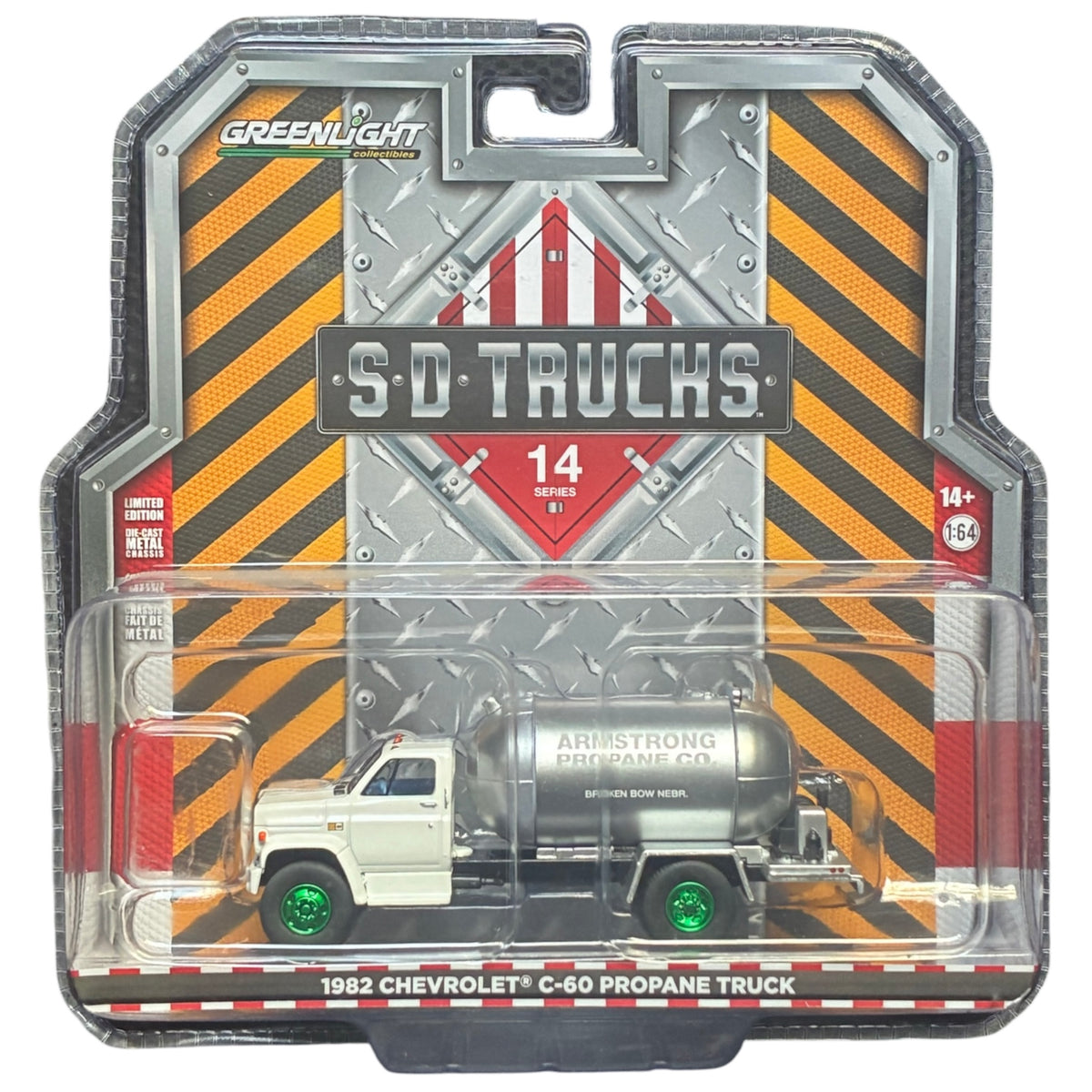 CHASE CAR GreenLight S.D. Trucks Series 14 1982 Chevrolet C-60 Armstrong Propane Co. Propane Truck 1:64 GL45140-B-CHASE