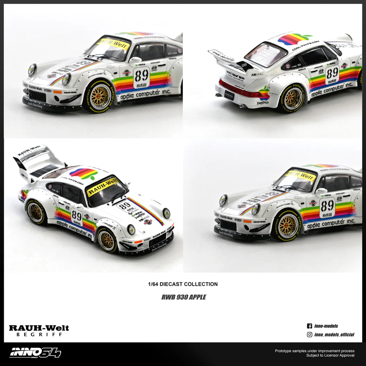 Porsche 911 RWB 930 No 89 Livrée Apple INNO64 1:64 IN64-RWB930-APPLE