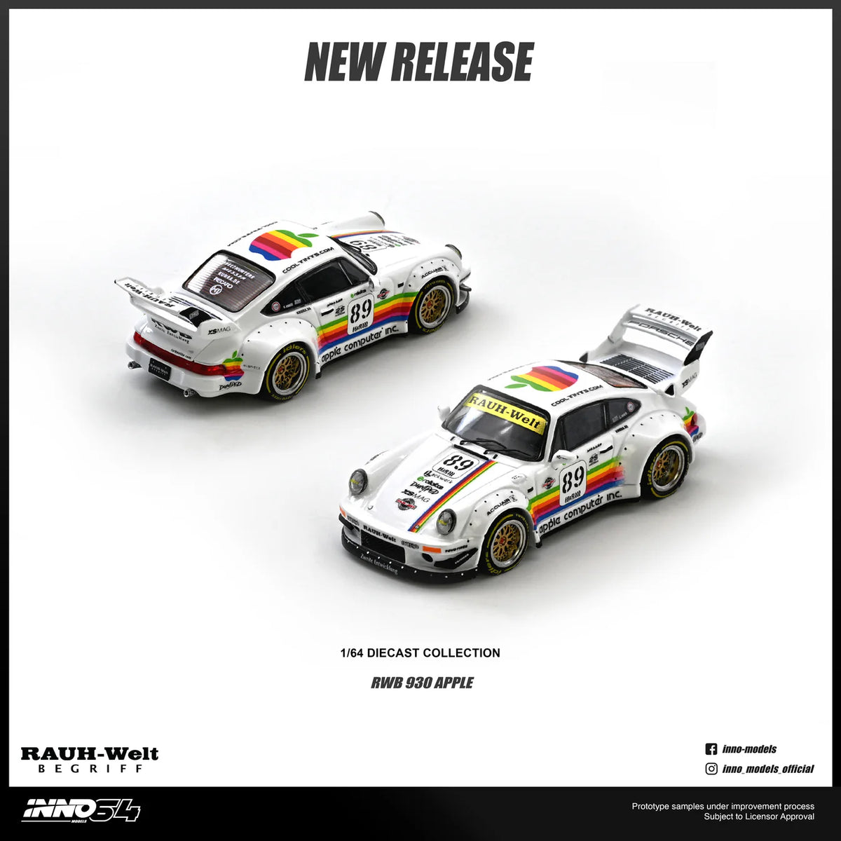 Porsche 911 RWB 930 No 89 Livrée Apple INNO64 1:64 IN64-RWB930-APPLE