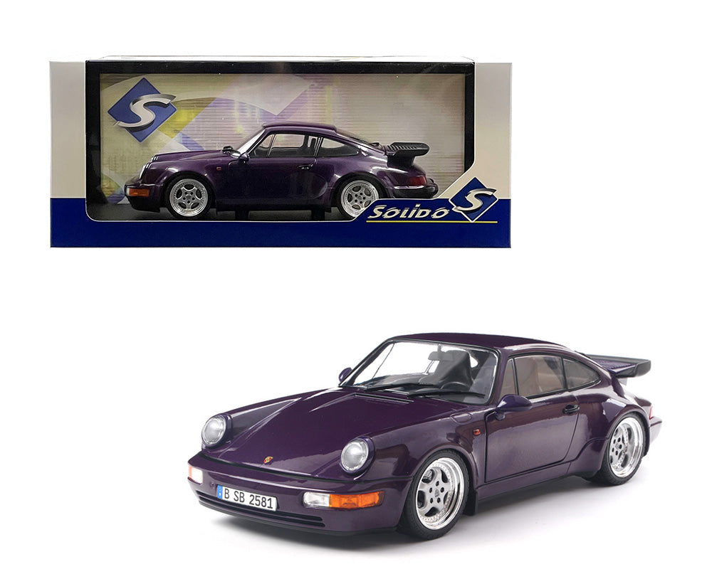 Solido 1:18 Porsche 911 964 Turbo 1990 Violet Bleu Métallisé – S1803412
