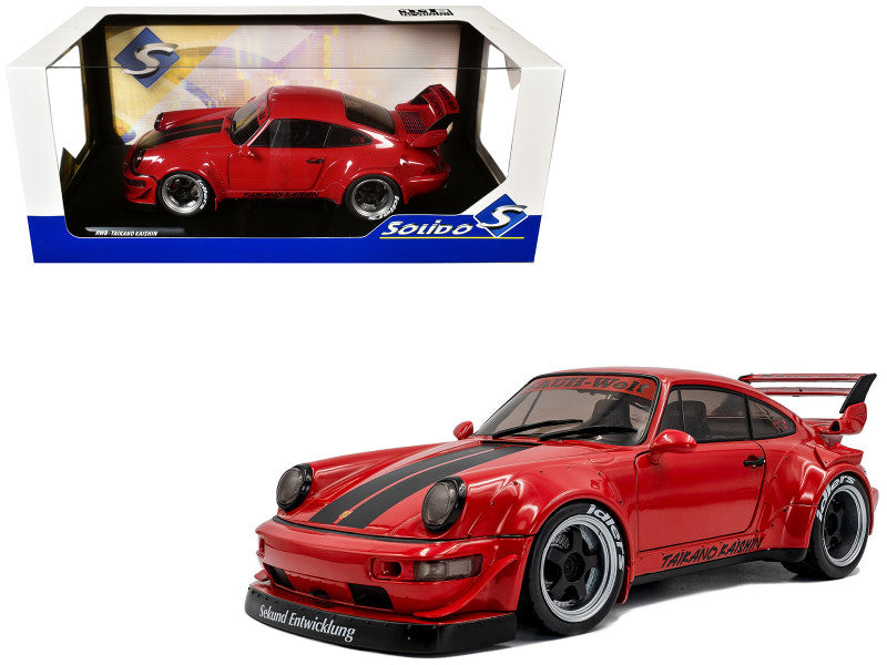 SOLIDO - 2024 RWB Bodykit "Taikano Kaishin" Red with Black Stripes - S1807514