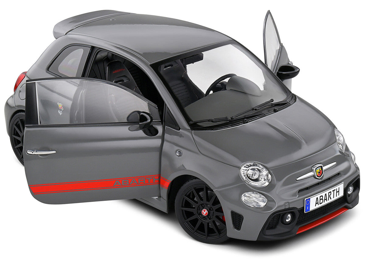 SOLIDO - 2022 Fiat 695 Abarth XSR Yamaha Record (Gray with Red Stripes)