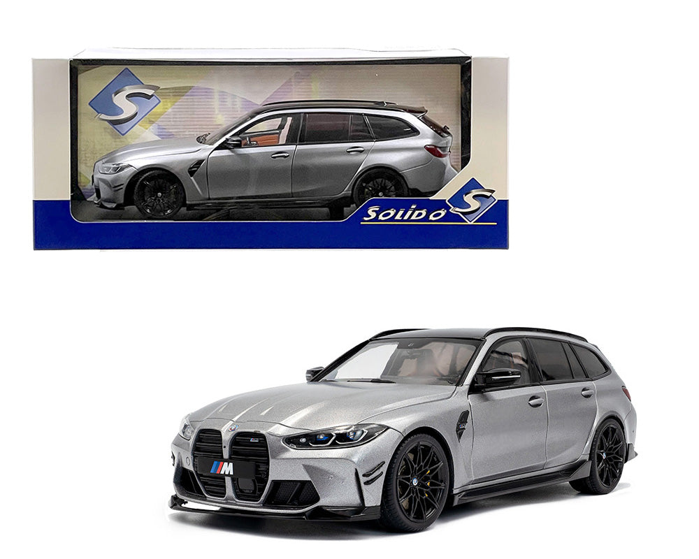 Solido 1:18 BMW M3 Touring G81 2024 avec pièces Performance Gris Mat – S1813702