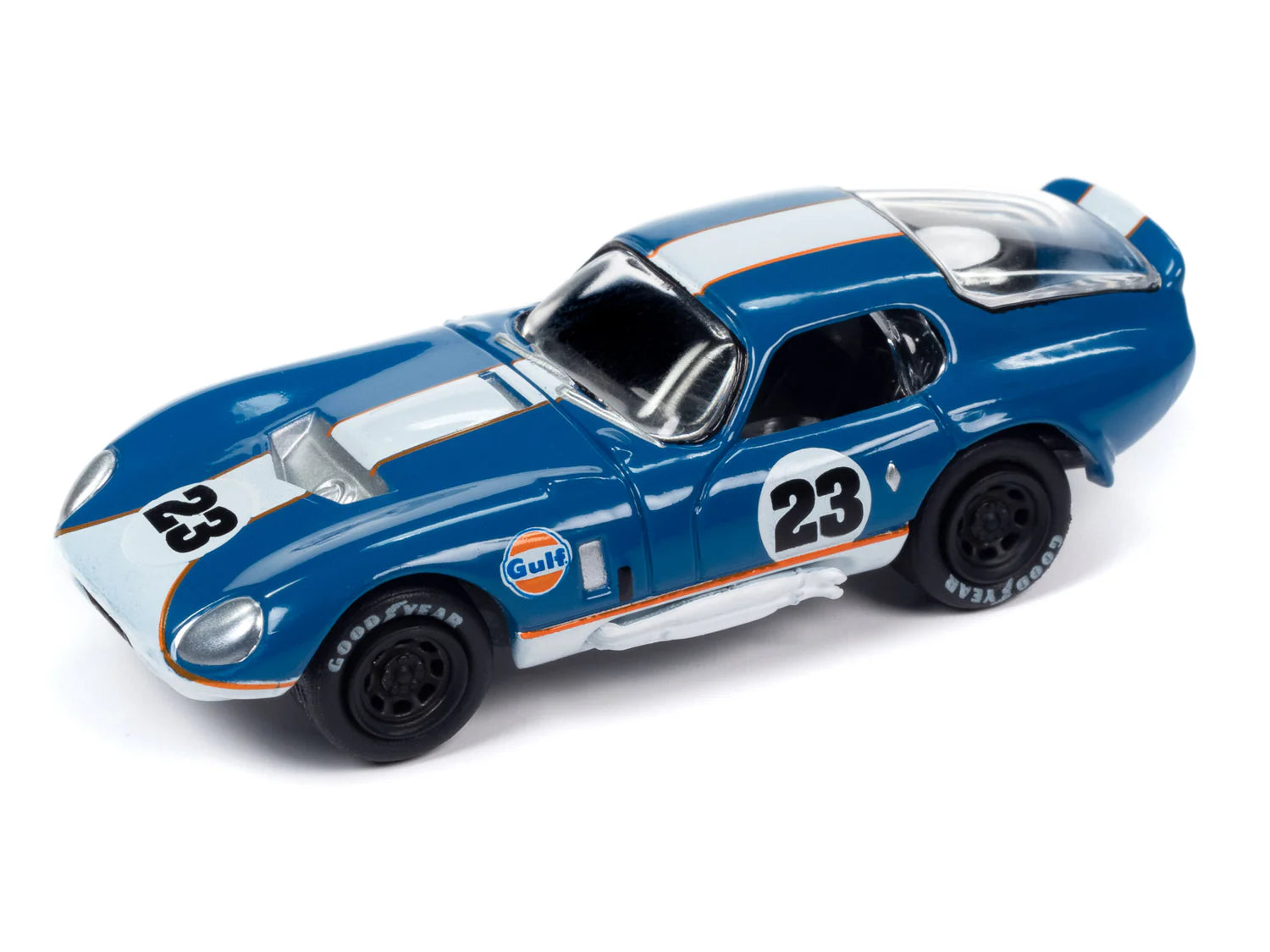 1965 Shelby Daytona Gulf in Light Gulf (Dark Blue w/White Stripe)