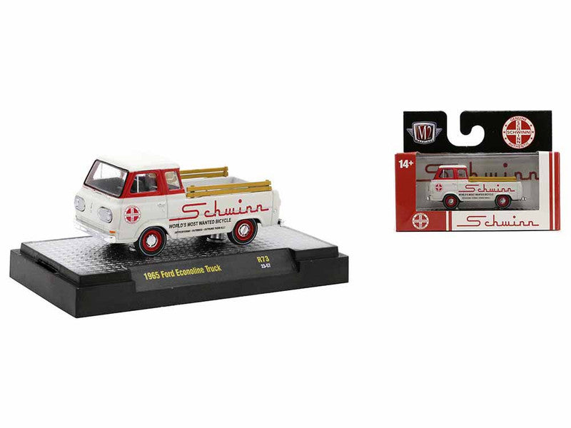 1965 Ford Econoline Pickup Truck White and Red "Schwinn Bicycles".