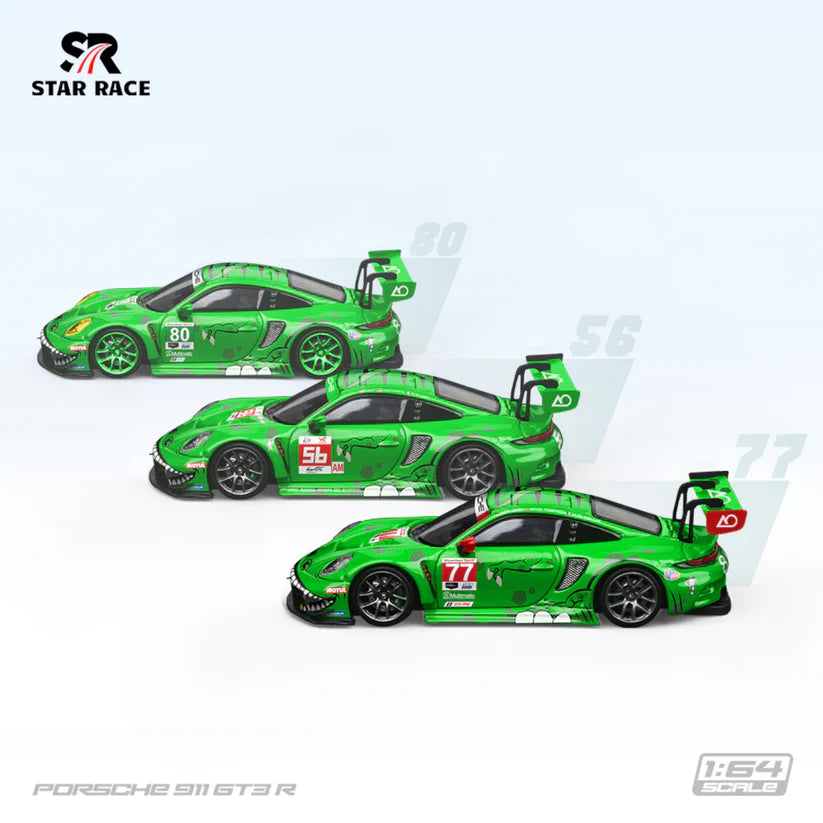 STAR RACE 1/64-Porsche 911 GT3 R - Tyrannosaurus - 3 Car Set (S64020-T)