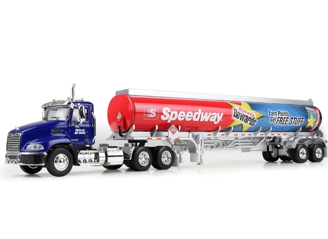 2016 Speedway MACK Pinnacle Day Cab w/ Fuel Tanker Trailer in 1/64