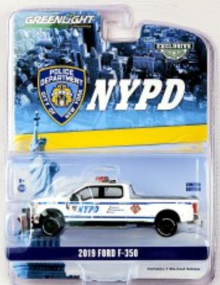 CHASE GREEN MACHINE-Ford F-350 Dually 2019 "NYPD Hazmat - Snow Plow" Hobby Exclusive