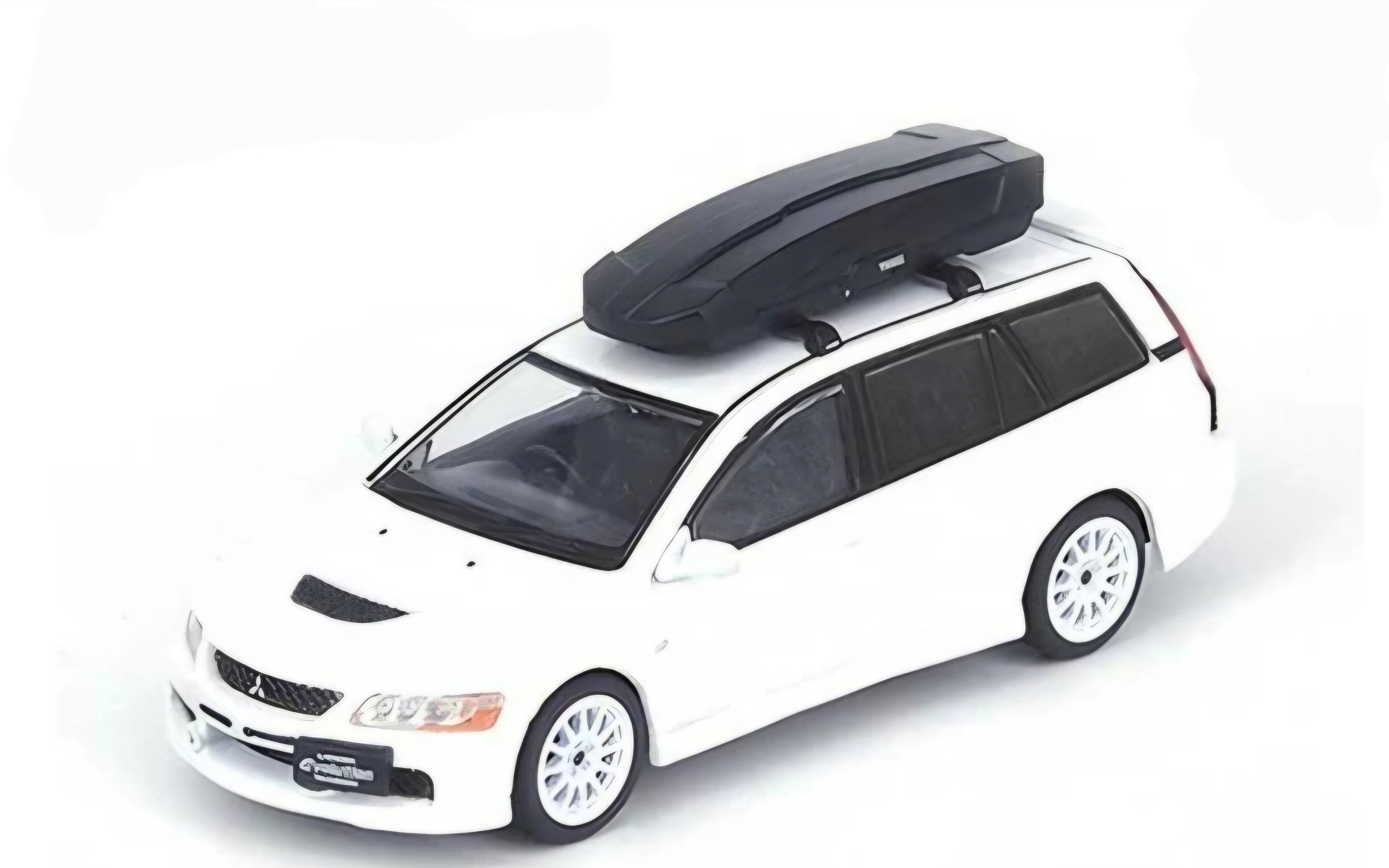Mitsubishi Lancer Evolution IX Wagon Avec Coffre De Toit (Blanc)