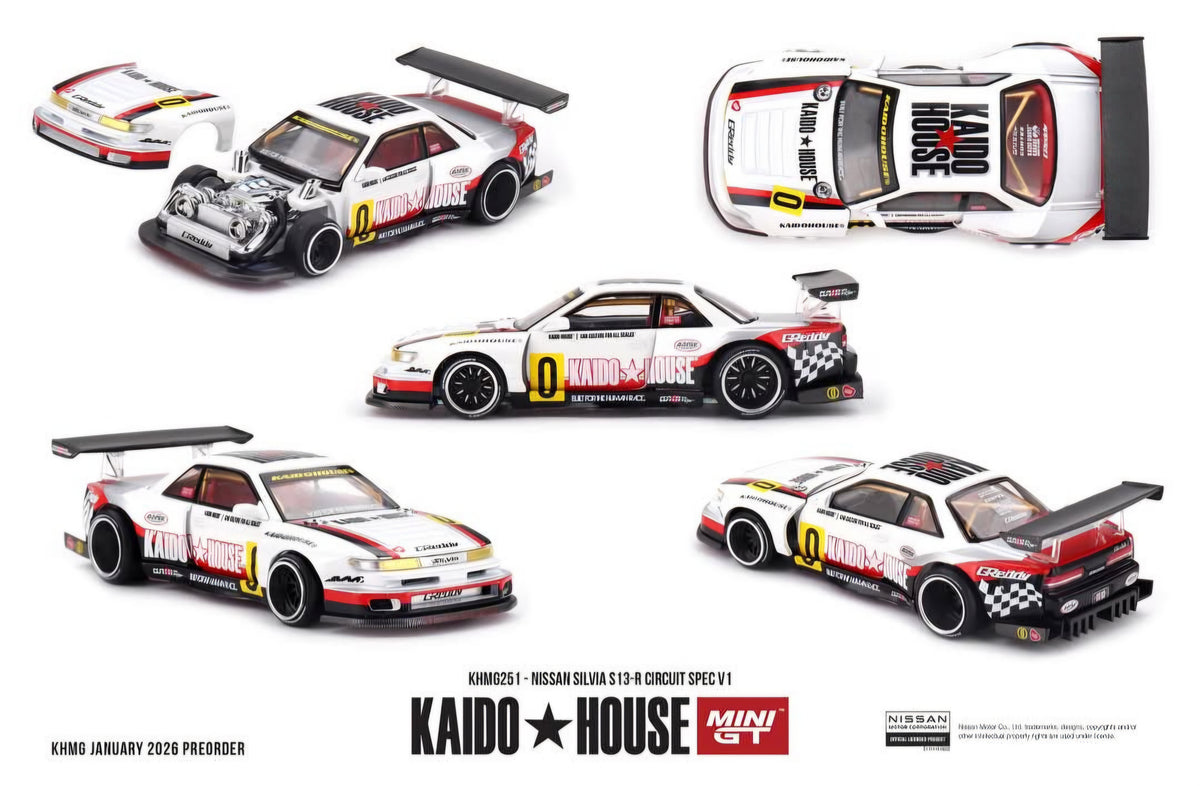 Kaido House x Mini GT-Nissan Silvia S13, Circuit Spec V1 (KHMG251)