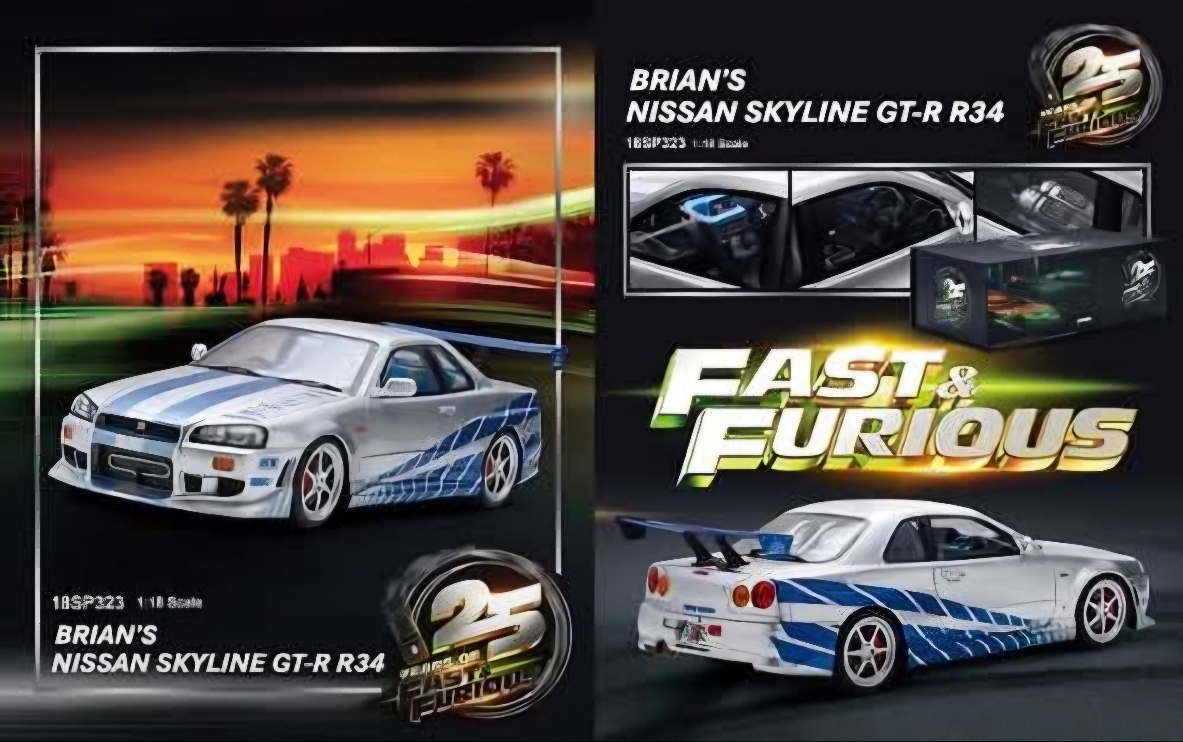 (PRE-ORDER 2026) Spark 1:18- Nissan GT-R R34 Fast and Furious
