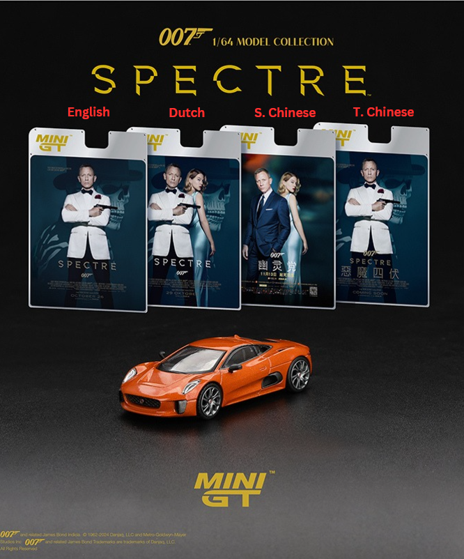 MINI GT-JAGUAR C-X75 JAMES BOND 007 SPECTRE-(MGT00903-007E)