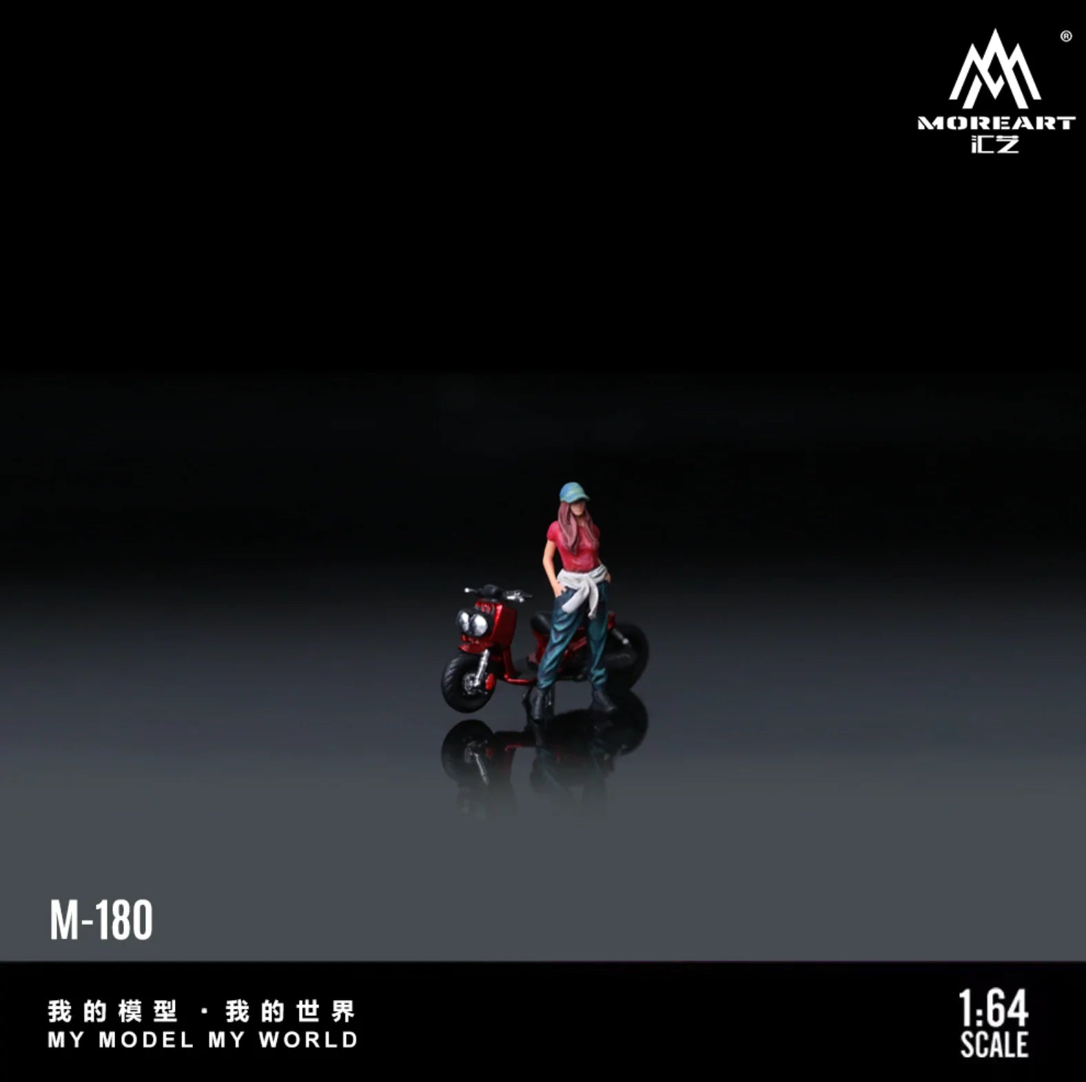 MoreArt 1:64 Zoomer Red Motorcycle Doll – MO222180