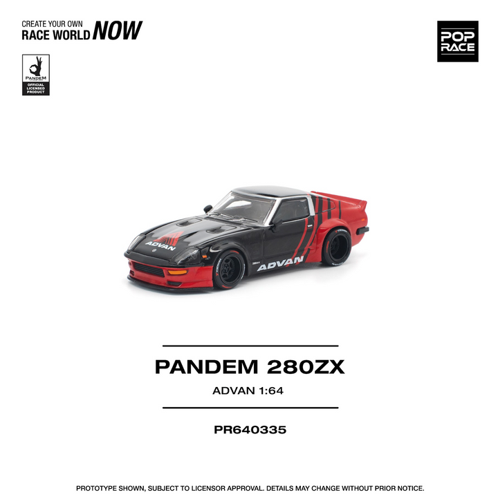 (PRE-0RDER 2025) POPRACE 1/64 - Pandem 280ZX - "Advan" - PR640335