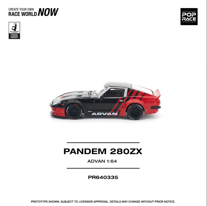 (PRE-0RDER 2025) POPRACE 1/64 - Pandem 280ZX - "Advan" - PR640335