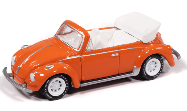 Johnny Lightning- 1975 Volkswagen Super Beetle Convertible (Pumpkin Orange) JLCG034B-2