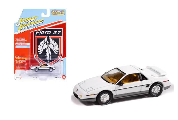Johnny Lightning- 1985 Pontiac Fiero GT (White) JLCG034B-5