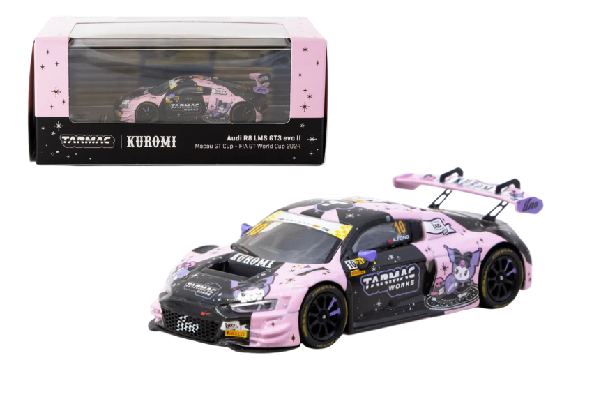 TARMAC WORKS HOBBY43 1/64- LB-Audi R8 LMS GT3 evo II Kuromi - Uno Racing Macau GT Cup T64-043-24MGP10