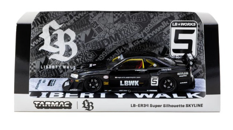 TARMAC WORKS HOBBY43 1/43- LB-ER34 Super Silhouette SKYLINE Black T43-021-BK