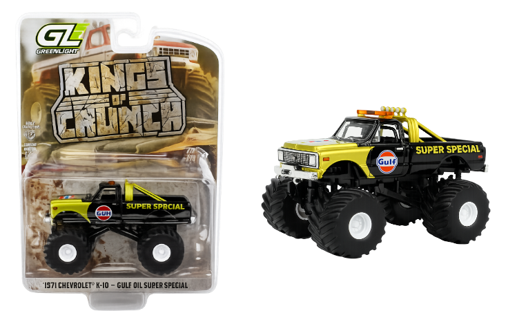 1971 Chevrolet K-10 Gulf Oil Super Special – GreenLight Kings of Crunch 1:64 – GL49195-A