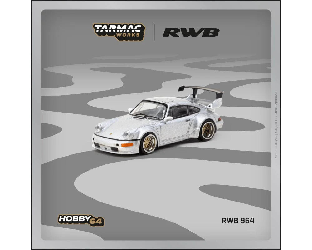 (PRE-ORDER 2025) Tarmac Works 1:64, RWB 964 Silver Hobby64