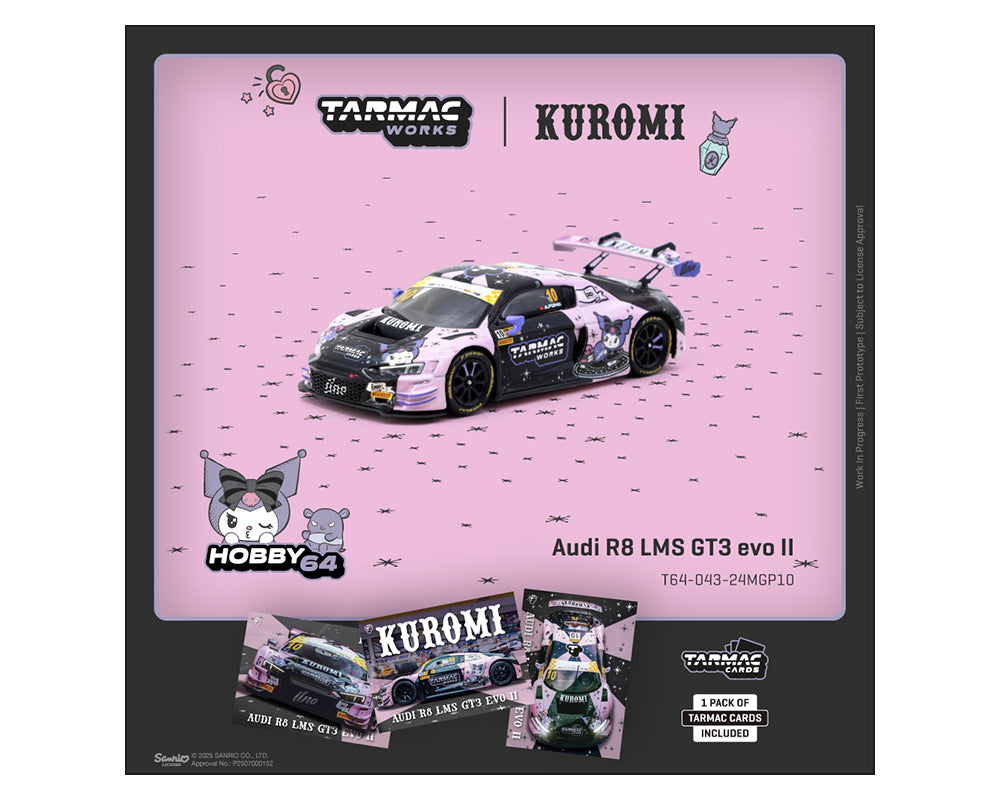 TARMAC WORKS HOBBY43 1/64- LB-Audi R8 LMS GT3 evo II Kuromi - Uno Racing Macau GT Cup T64-043-24MGP10