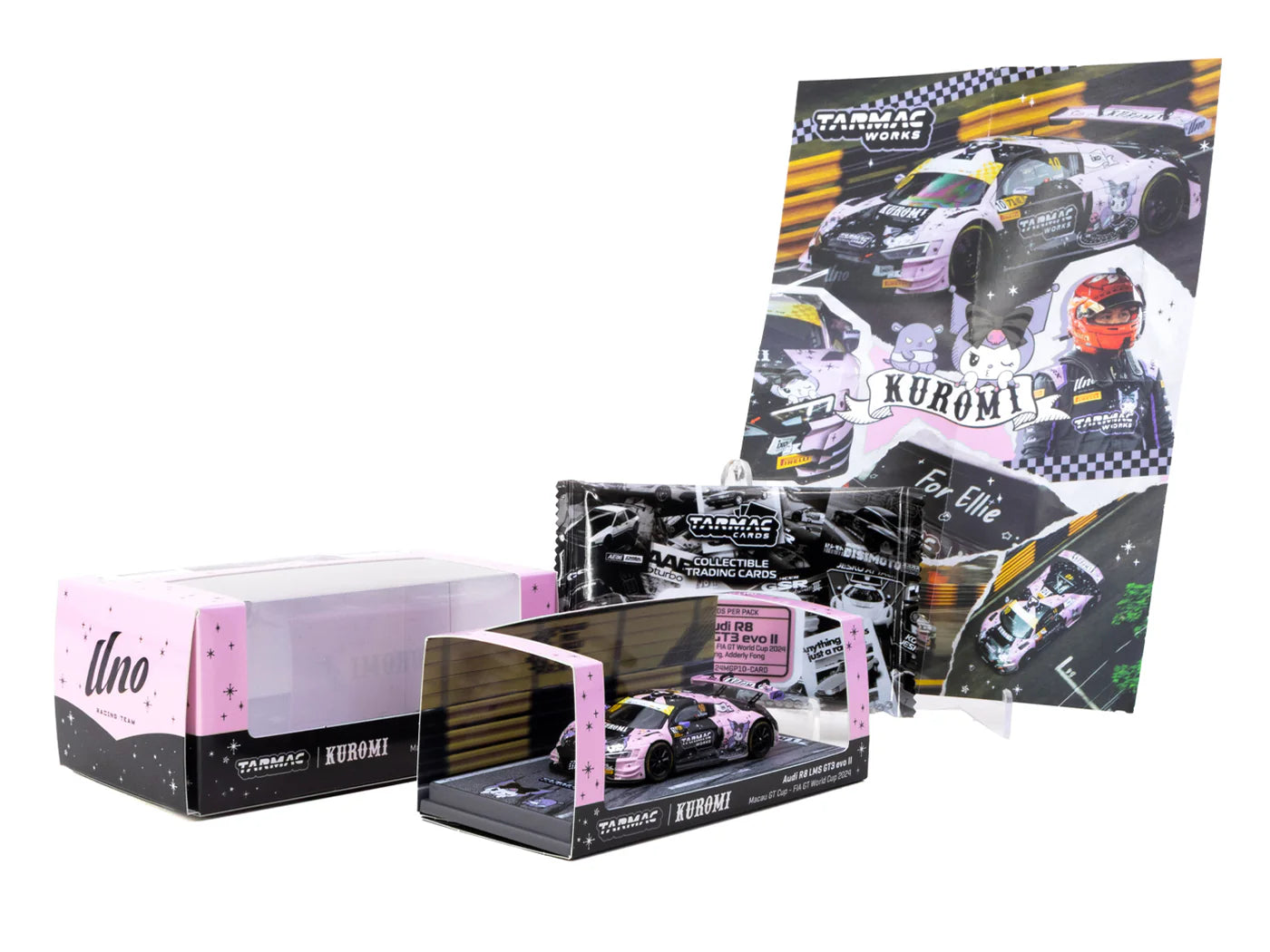 TARMAC WORKS HOBBY43 1/64- LB-Audi R8 LMS GT3 evo II Kuromi - Uno Racing Macau GT Cup T64-043-24MGP10