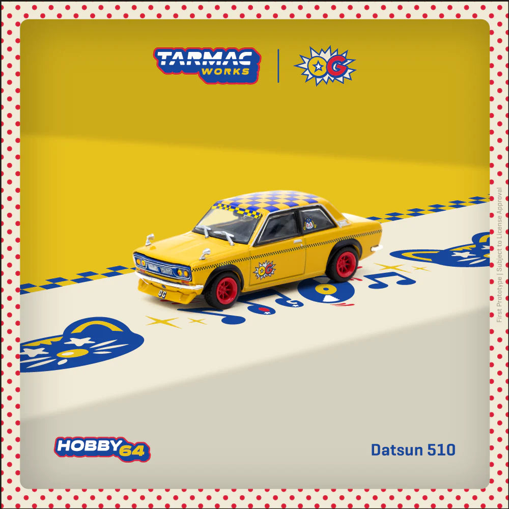 (PRE-ORDER 2025) Tarmac Works, Hobby64, 1:64, Datsun 510 OG