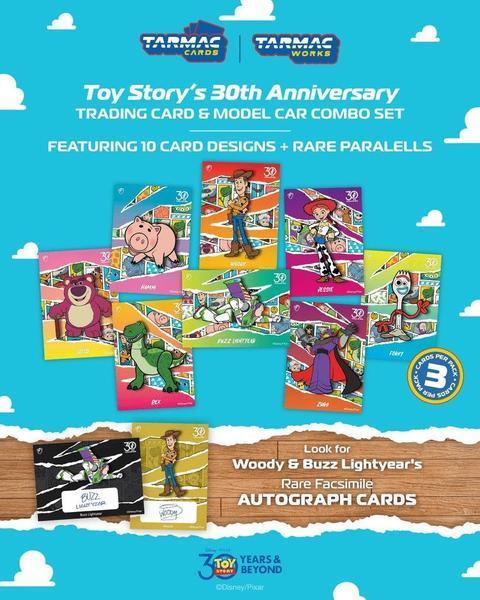 Tarmac Works HOBBY64 1:64 Pandem Toyota GR Yaris Toy Story - 30th Anniversary Model Car + Trading Cards Combo Set T64-080-TS2