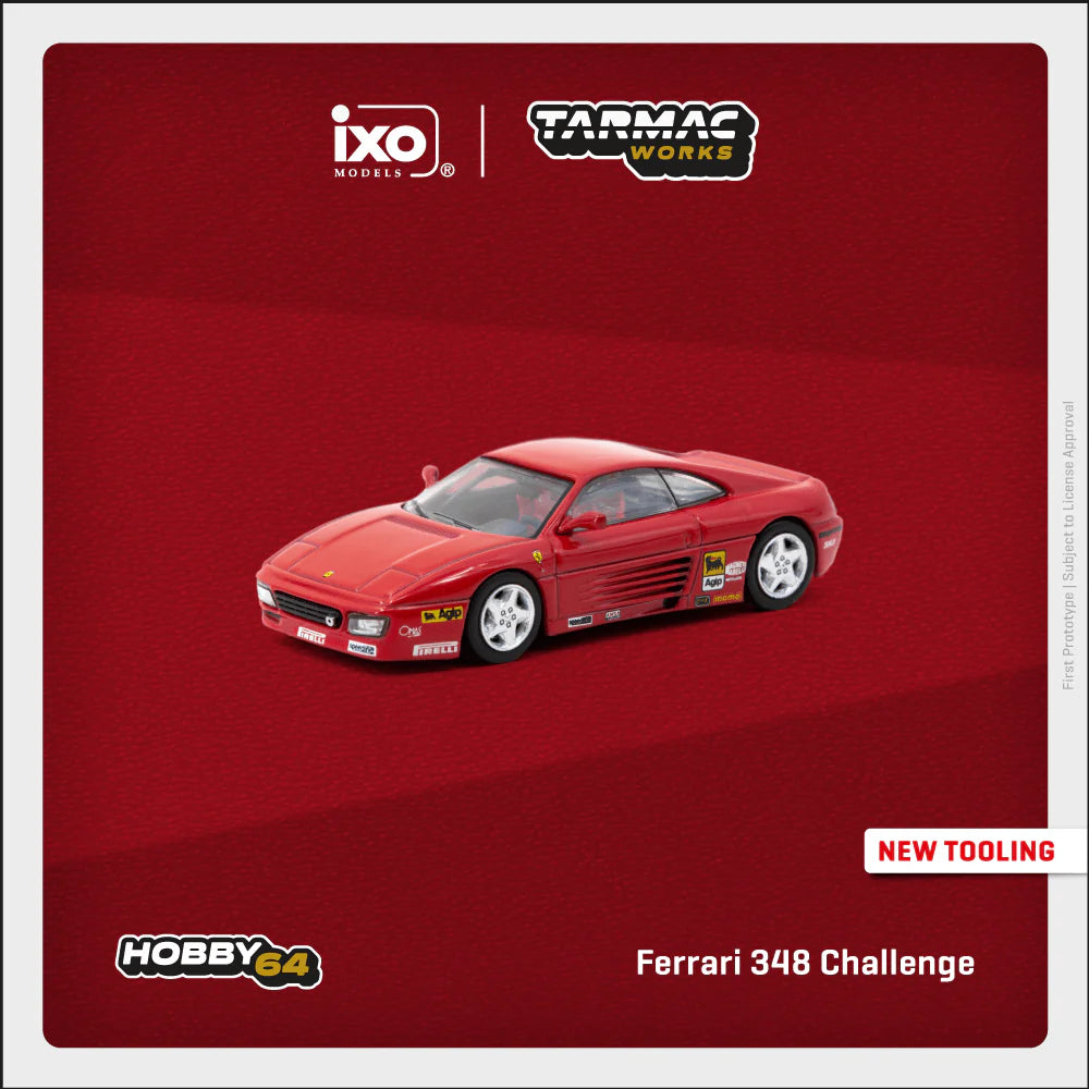 (PRE-ORDER 2025) Tarmac Works 1:64, Ferrari 348 Challenge Presentation