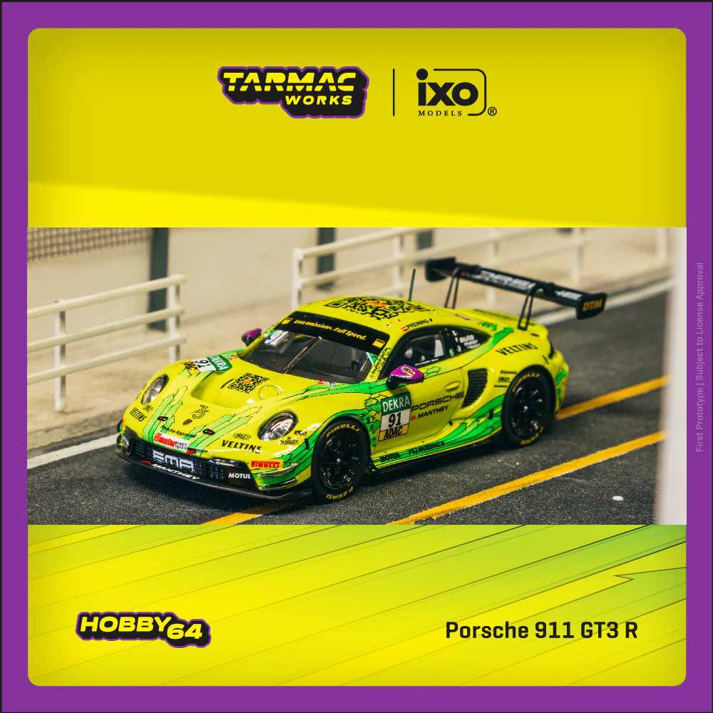 (PRE-ORDER 2025) Tarmac Works 1:64, Porsche 911 GT3 R DTM Champion 2023 Thomas Preining