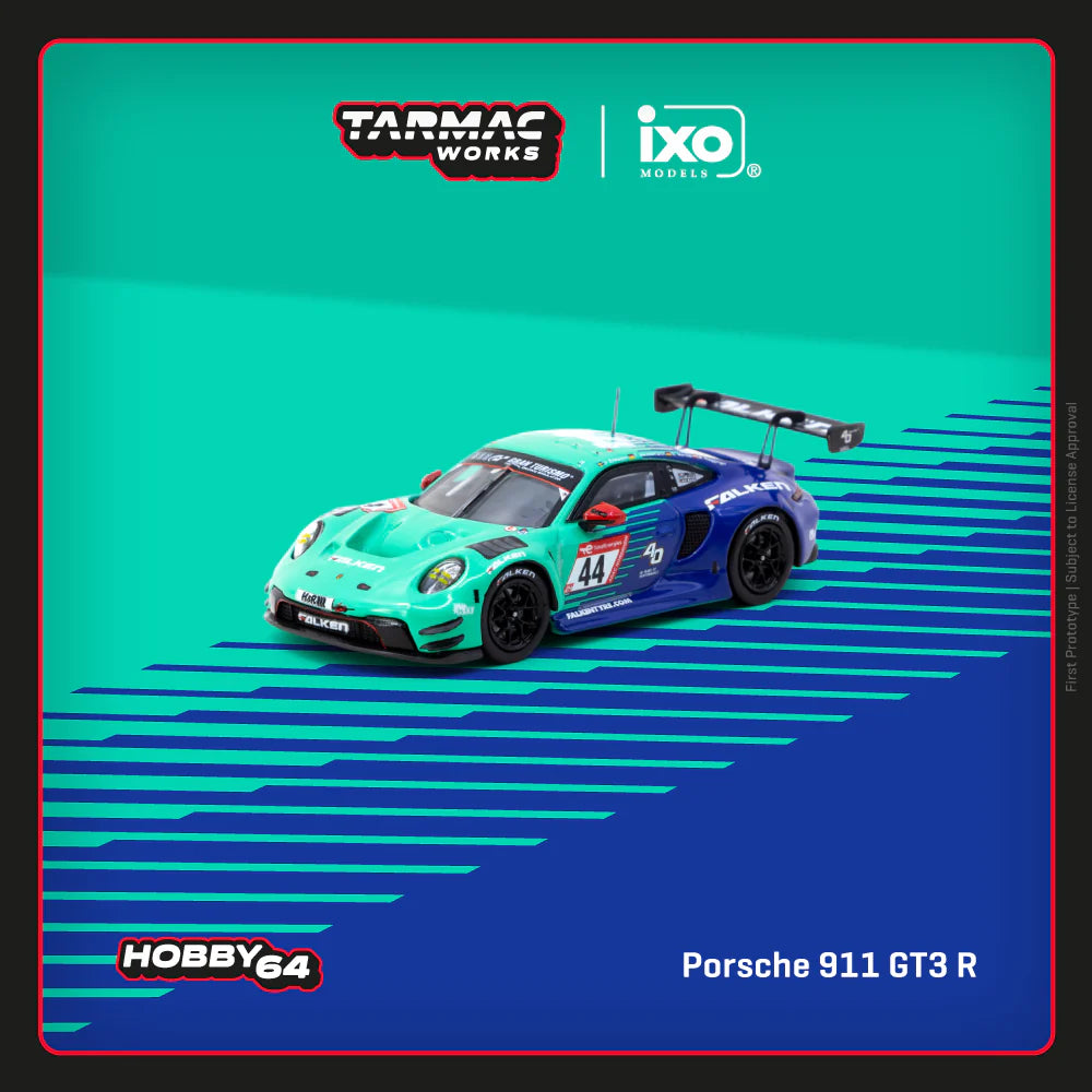 (PRE-ORDER 2025) Tarmac Works 1:64, Porsche 911 GT3 R Nürburgring 24h 2023 J. Eriksson / T. Heinemann / N. Menzel / M. Ragginger