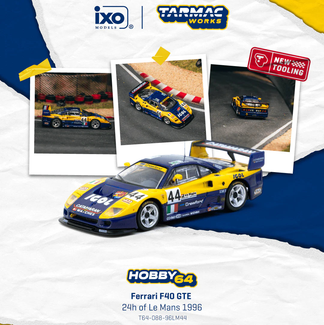 Tarmac Works Hobby64 1:64 Ferrari F40 GTE 24h of Le Mans 1996