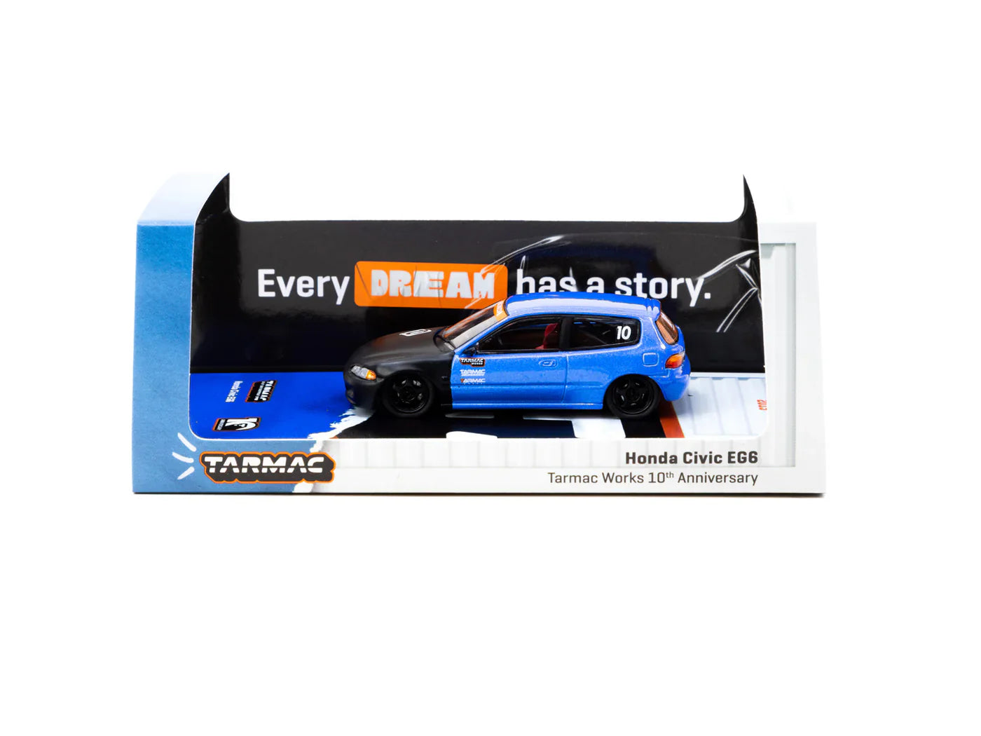 TARMAC WORKS 1/64- Honda Civic EG6 Tarmac Works 10th Anniversary T64-TL001-10TH