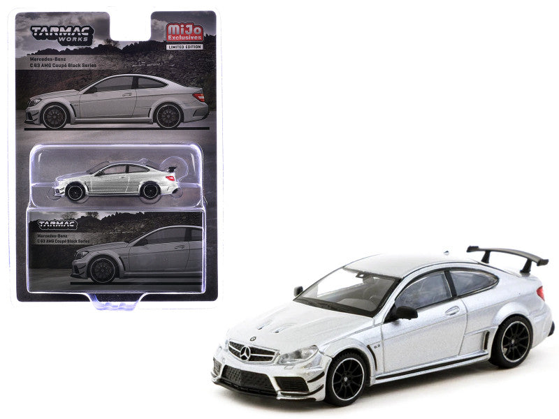 Tarmac Works 1:64-Mercedes-Benz C63 AMG Coupe Black Series Silver