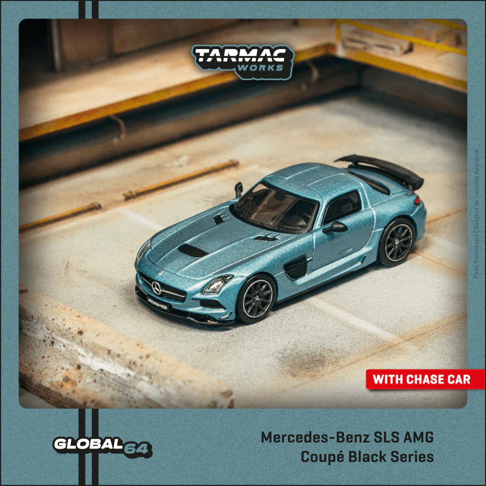 (PRE-ORDER 2025) Tarmac Works 1:64, Mercedes-Benz SLS AMG Coupé Black Series Matte Blue