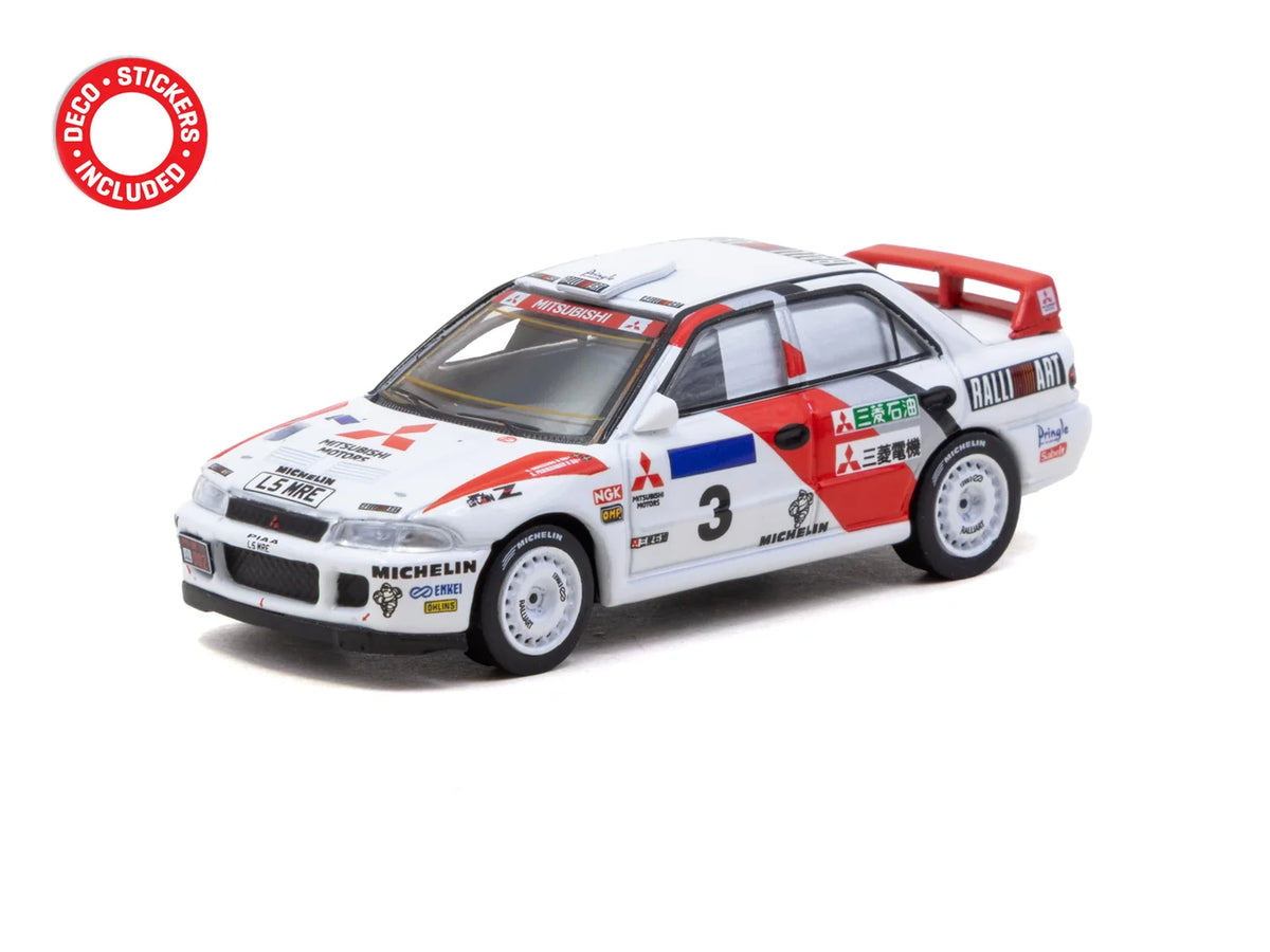 Tarmac Works Global64 1:64 Mitsubishi Lancer Evolution II – Hong Kong Beijing Rally 1994 – K. Eriksson / S. Parmander – T64G-049-94HKBR03