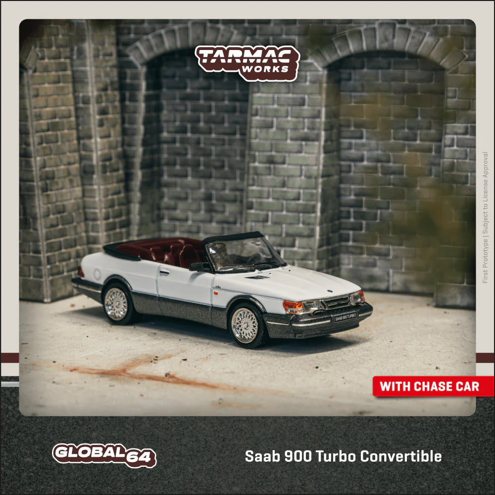 (PRE-ORDER 2025) Tarmac Works 1:64, Saab 900 Turbo Convertible White
