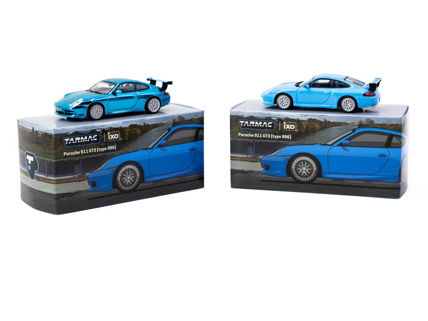 TARMAC WORKS GLOBAL64 1/64-Porsche 911 GT3 (type 996) Light Blue T64G-069-BL