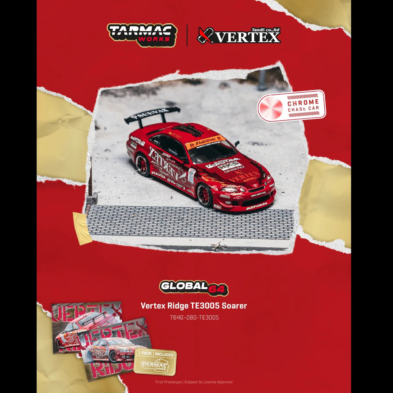 Vertex Ridge TE3005 Soarer Combo Set Tarmac Works Global64 1:64 T64G-080-TE3005