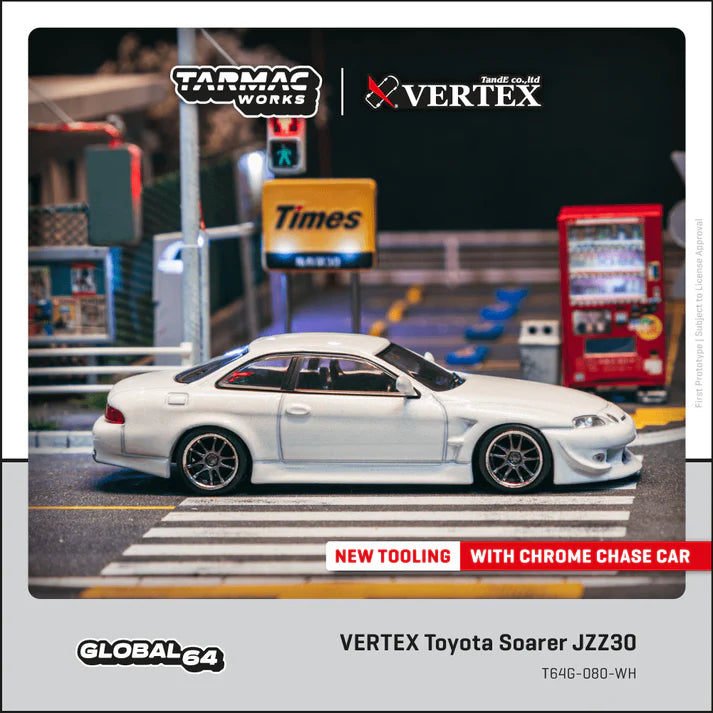 TARMAC WORKS 1/64- Toyota Soarer JZZ30 (T64G-080-WH)