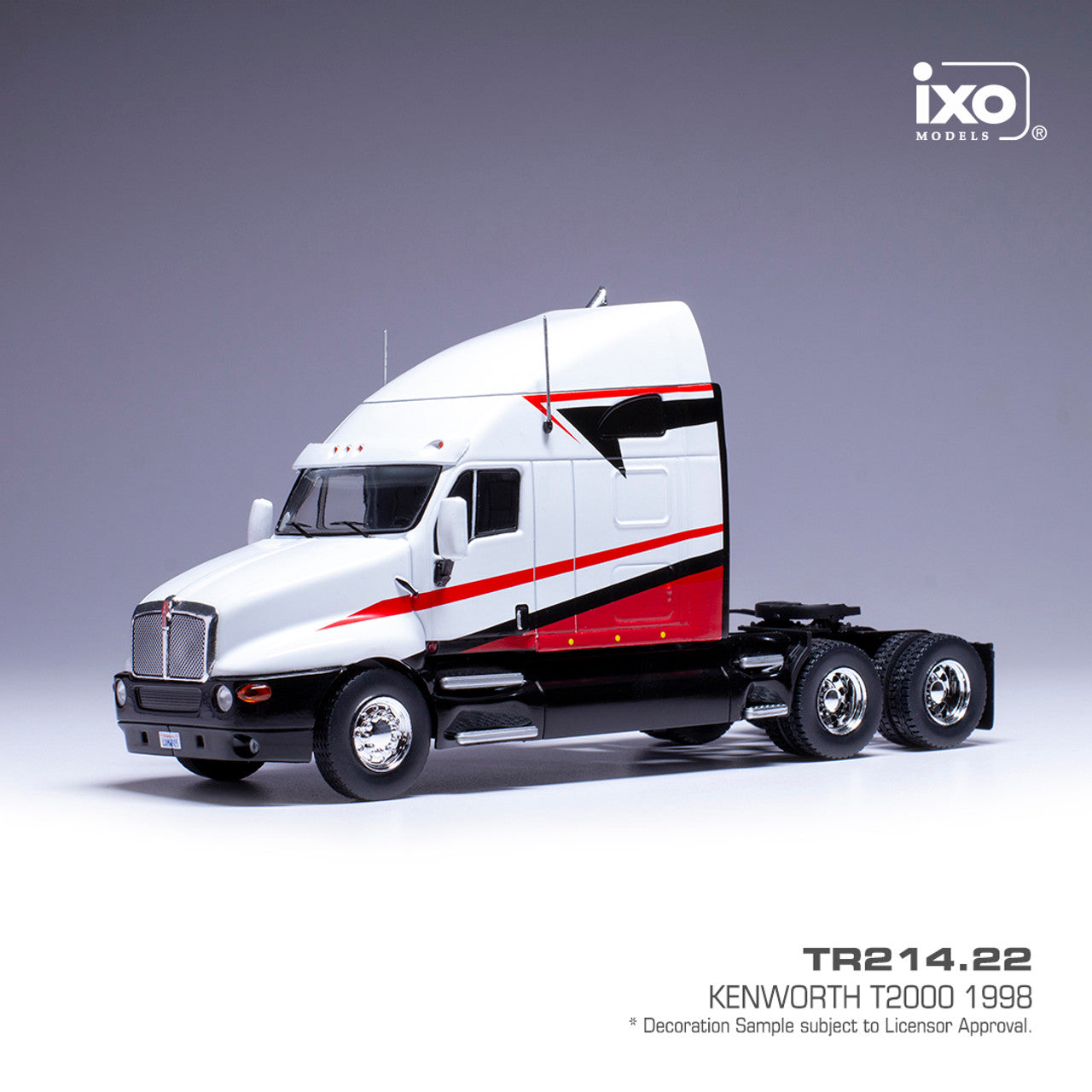(PRE-0RDER 2025) KENWORTH T2000 1998 White and Red (1:43)