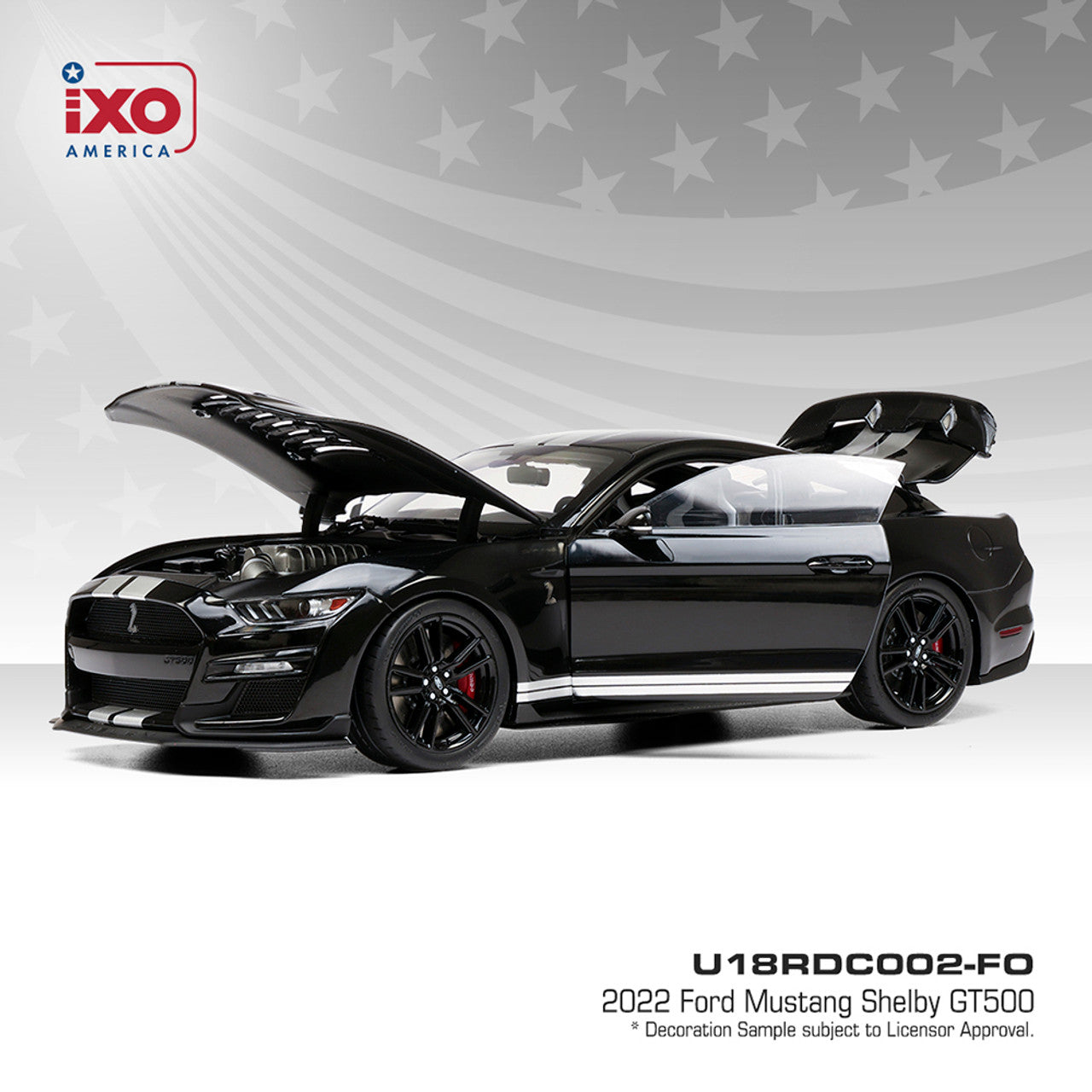 2022 Ford Mustang Shelby GT500 - Shadow Black (1:18)