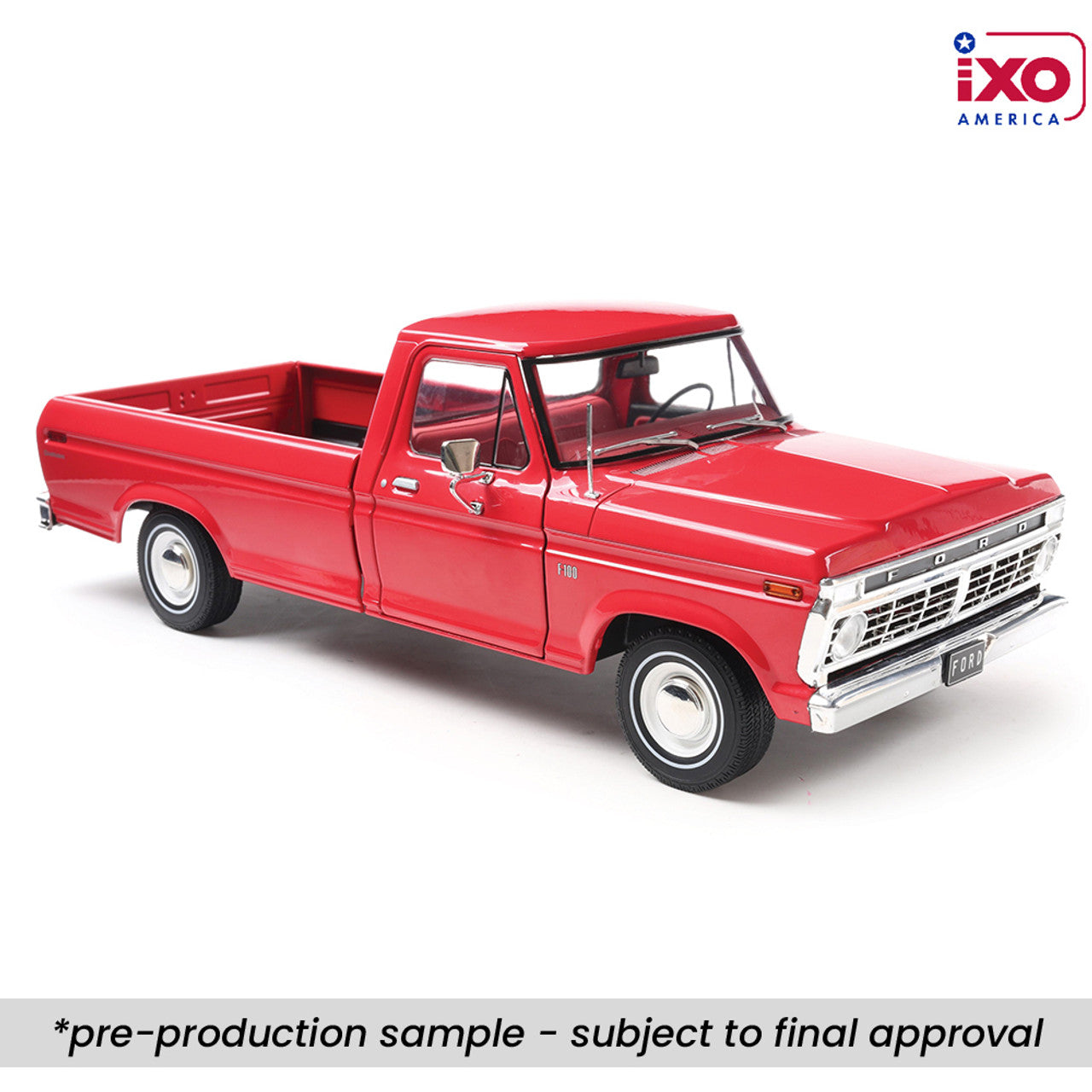 (PRE-0RDER 2025) 1974 Ford F-100 - Candy Apple Red (1:18)