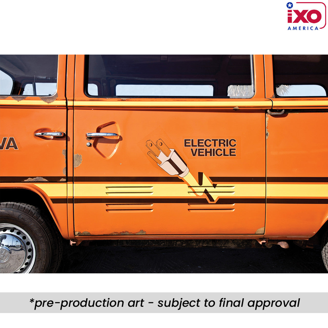 (PRE-0RDER 2026) 1978 Volkswagen Type 2 Bus "Elektrotransporter" - Orange (1:18)