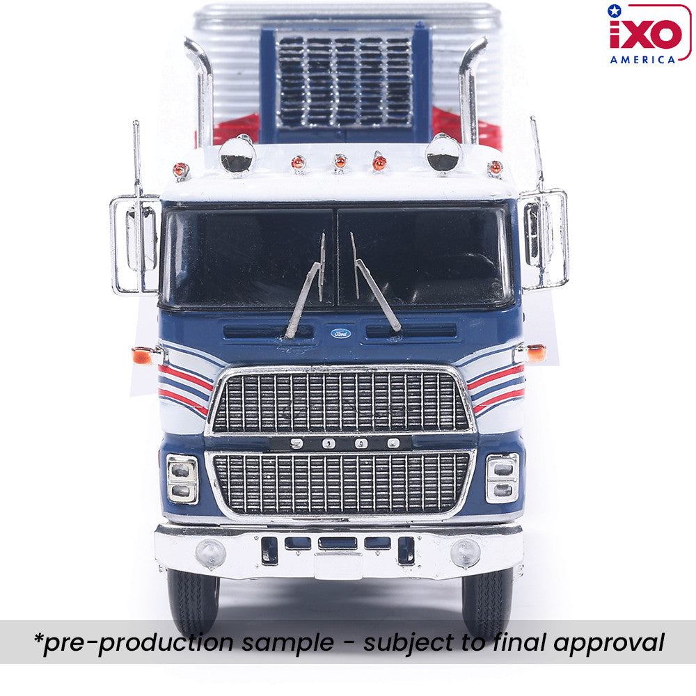 (PRE-0RDER 2026) 1976 Ford CL 9000 w/ Vintage Trailer - (Red/White/Blue)