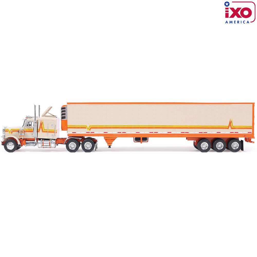 (PRE-0RDER 2026) 1973 Peterbilt 359 w/Trailer - (Orange/Cream)